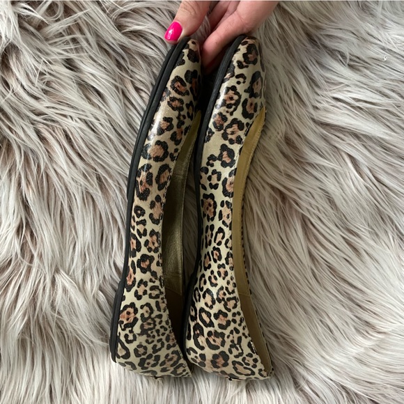Jimmy Choo Gold Shimmer Leopard Flats - Picture 5 of 7